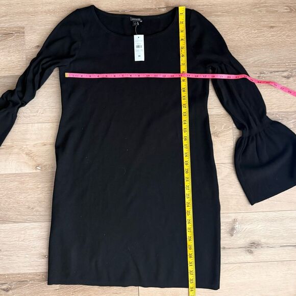 Women's‎ NWT Ann Taylor Black Long Bell Sleeve Sweater Dress size M - Picture 10 of 12